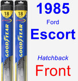 Front Wiper Blade Pack for 1985 Ford Escort - Hybrid