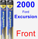 Front Wiper Blade Pack for 2000 Ford Excursion - Hybrid