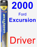 Driver Wiper Blade for 2000 Ford Excursion - Hybrid