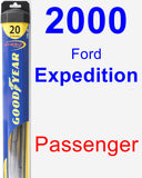 Passenger Wiper Blade for 2000 Ford Expedition - Hybrid