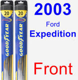 Front Wiper Blade Pack for 2003 Ford Expedition - Hybrid