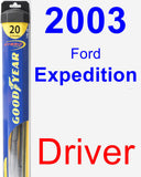 Driver Wiper Blade for 2003 Ford Expedition - Hybrid