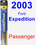 Passenger Wiper Blade for 2003 Ford Expedition - Hybrid