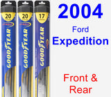 Front & Rear Wiper Blade Pack for 2004 Ford Expedition - Hybrid