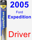 Driver Wiper Blade for 2005 Ford Expedition - Hybrid