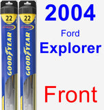 Front Wiper Blade Pack for 2004 Ford Explorer - Hybrid