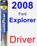 Driver Wiper Blade for 2008 Ford Explorer - Hybrid