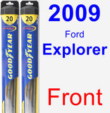 Front Wiper Blade Pack for 2009 Ford Explorer - Hybrid