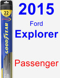 Passenger Wiper Blade for 2015 Ford Explorer - Hybrid