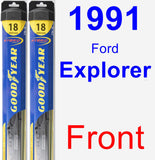 Front Wiper Blade Pack for 1991 Ford Explorer - Hybrid