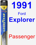 Passenger Wiper Blade for 1991 Ford Explorer - Hybrid