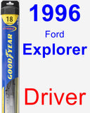 Driver Wiper Blade for 1996 Ford Explorer - Hybrid