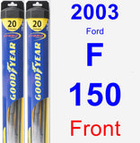 Front Wiper Blade Pack for 2003 Ford F-150 - Hybrid