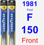 Front Wiper Blade Pack for 1981 Ford F-150 - Hybrid