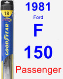 Passenger Wiper Blade for 1981 Ford F-150 - Hybrid