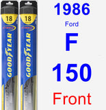 Front Wiper Blade Pack for 1986 Ford F-150 - Hybrid