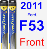 Front Wiper Blade Pack for 2011 Ford F53 - Hybrid