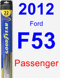 Passenger Wiper Blade for 2012 Ford F53 - Hybrid