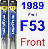 Front Wiper Blade Pack for 1989 Ford F53 - Hybrid