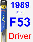 Driver Wiper Blade for 1989 Ford F53 - Hybrid