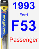 Passenger Wiper Blade for 1993 Ford F53 - Hybrid