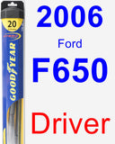 Driver Wiper Blade for 2006 Ford F650 - Hybrid