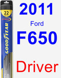 Driver Wiper Blade for 2011 Ford F650 - Hybrid