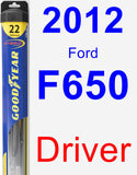 Driver Wiper Blade for 2012 Ford F650 - Hybrid