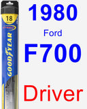 Driver Wiper Blade for 1980 Ford F700 - Hybrid