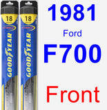 Front Wiper Blade Pack for 1981 Ford F700 - Hybrid