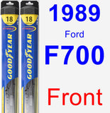 Front Wiper Blade Pack for 1989 Ford F700 - Hybrid