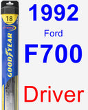 Driver Wiper Blade for 1992 Ford F700 - Hybrid