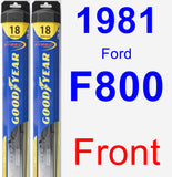 Front Wiper Blade Pack for 1981 Ford F800 - Hybrid