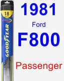 Passenger Wiper Blade for 1981 Ford F800 - Hybrid