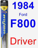 Driver Wiper Blade for 1984 Ford F800 - Hybrid