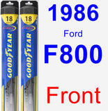 Front Wiper Blade Pack for 1986 Ford F800 - Hybrid