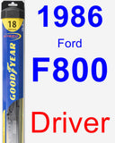 Driver Wiper Blade for 1986 Ford F800 - Hybrid