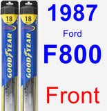 Front Wiper Blade Pack for 1987 Ford F800 - Hybrid