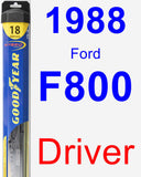 Driver Wiper Blade for 1988 Ford F800 - Hybrid