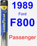 Passenger Wiper Blade for 1989 Ford F800 - Hybrid