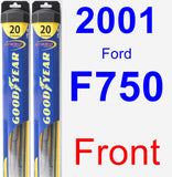 Front Wiper Blade Pack for 2001 Ford F750 - Hybrid