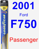 Passenger Wiper Blade for 2001 Ford F750 - Hybrid