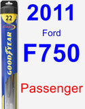 Passenger Wiper Blade for 2011 Ford F750 - Hybrid