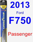 Passenger Wiper Blade for 2013 Ford F750 - Hybrid