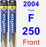 Front Wiper Blade Pack for 2004 Ford F-250 - Hybrid