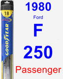 Passenger Wiper Blade for 1980 Ford F-250 - Hybrid