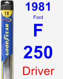 Driver Wiper Blade for 1981 Ford F-250 - Hybrid