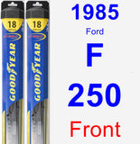 Front Wiper Blade Pack for 1985 Ford F-250 - Hybrid