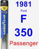 Passenger Wiper Blade for 1981 Ford F-350 - Hybrid