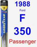 Passenger Wiper Blade for 1988 Ford F-350 - Hybrid